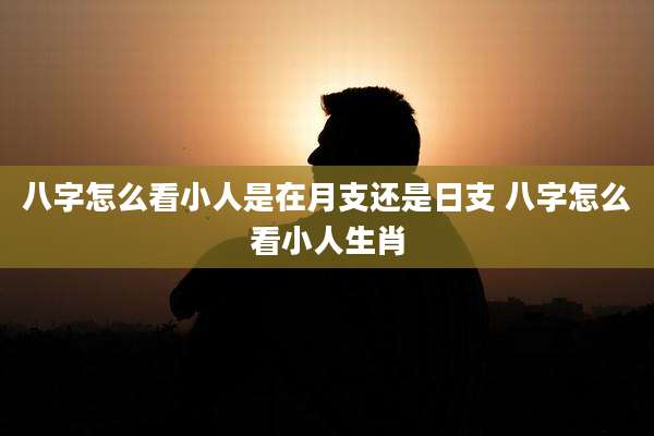 八字怎么看小人是在月支还是日支 八字怎么看小人生肖