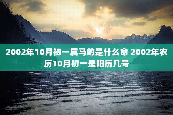 2002年10月初一属马的是什么命 2002年农历10月初一是阳历几号