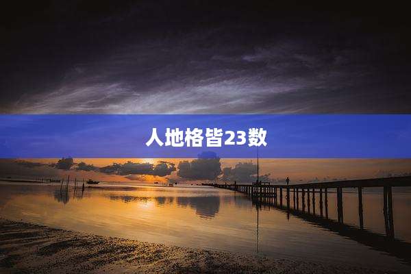 人地格皆23数