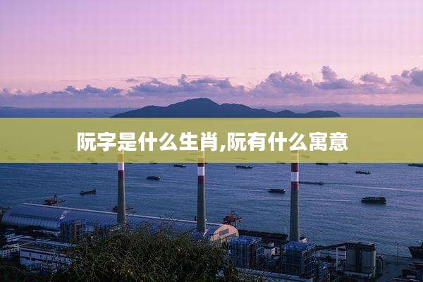 阮字是什么生肖,阮有什么寓意