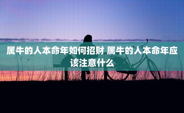 属牛的人本命年如何招财 属牛的人本命年应该注意什么