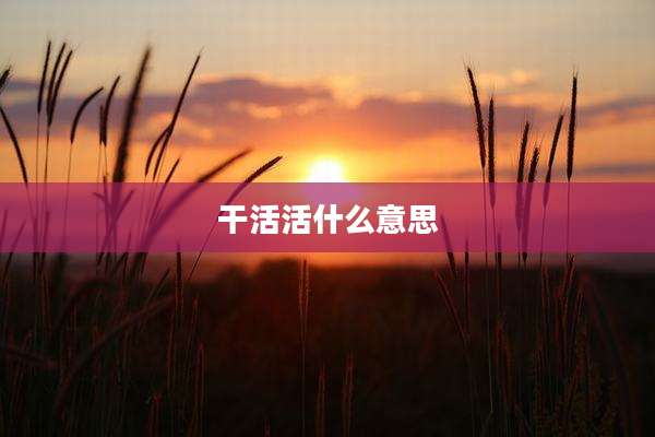 干活活什么意思