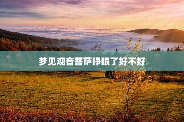 梦见观音菩萨睁眼了好不好