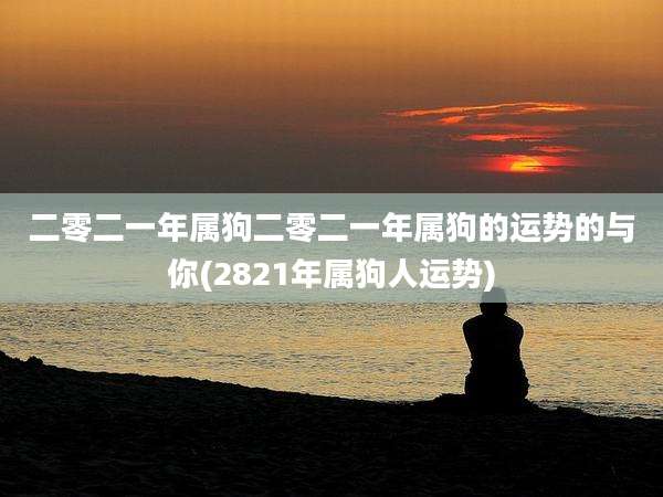 二零二一年属狗二零二一年属狗的运势的与你(2821年属狗人运势)
