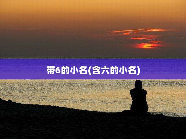 带6的小名(含六的小名)