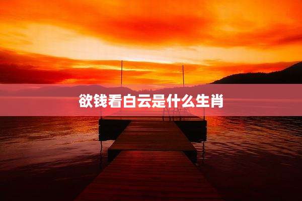欲钱看白云是什么生肖