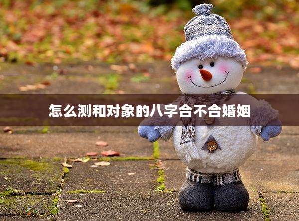 怎么测和对象的八字合不合婚姻