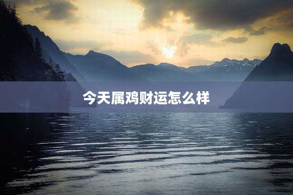 今天属鸡财运怎么样