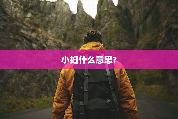 小妇什么意思?