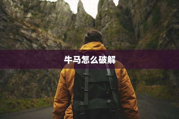 牛马怎么破解