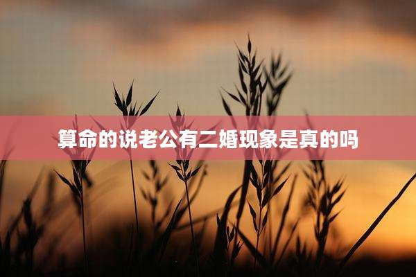 算命的说老公有二婚现象是真的吗