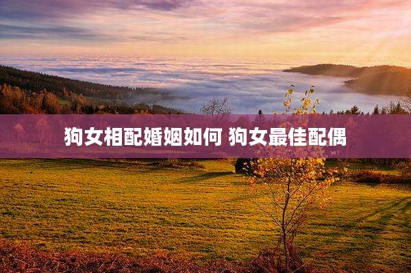 狗女相配婚姻如何 狗女最佳配偶