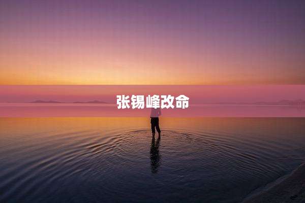 张锡峰改命