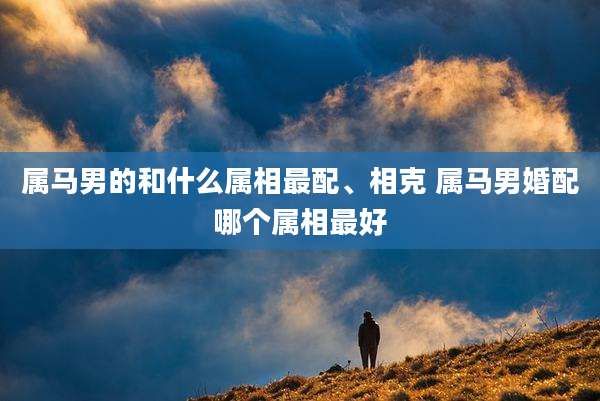 属马男的和什么属相最配、相克 属马男婚配哪个属相最好