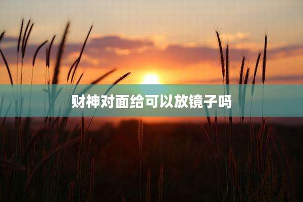 财神对面给可以放镜子吗