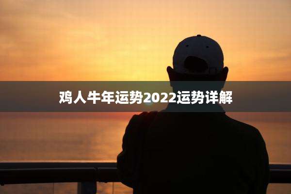 鸡人牛年运势2022运势详解