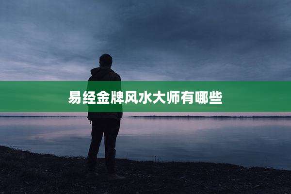 易经金牌风水大师有哪些