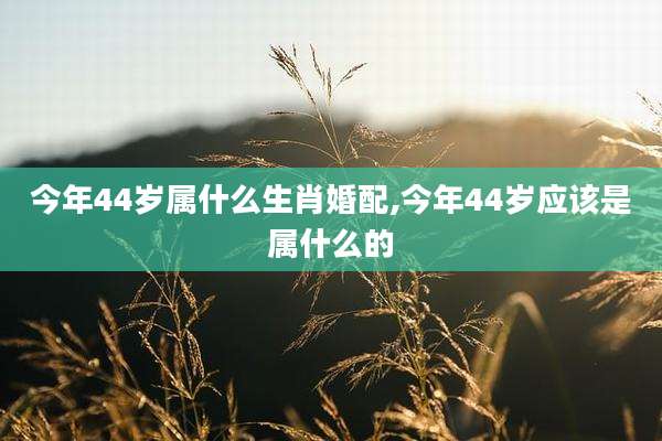 今年44岁属什么生肖婚配,今年44岁应该是属什么的