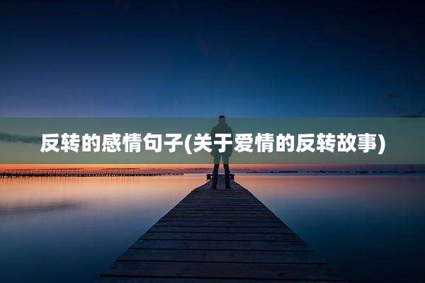 反转的感情句子(关于爱情的反转故事)