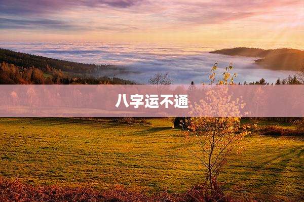 八字运不通