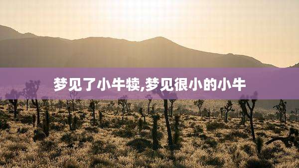 梦见了小牛犊,梦见很小的小牛