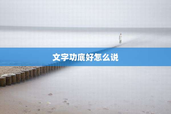 文字功底好怎么说