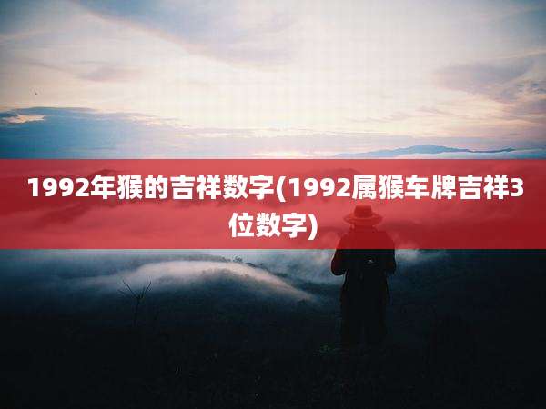 1992年猴的吉祥数字(1992属猴车牌吉祥3位数字)