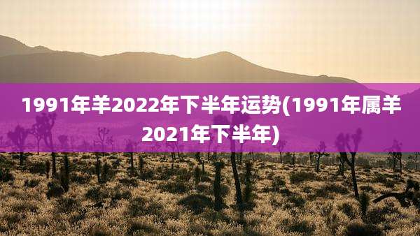 1991年羊2022年下半年运势(1991年属羊2021年下半年)