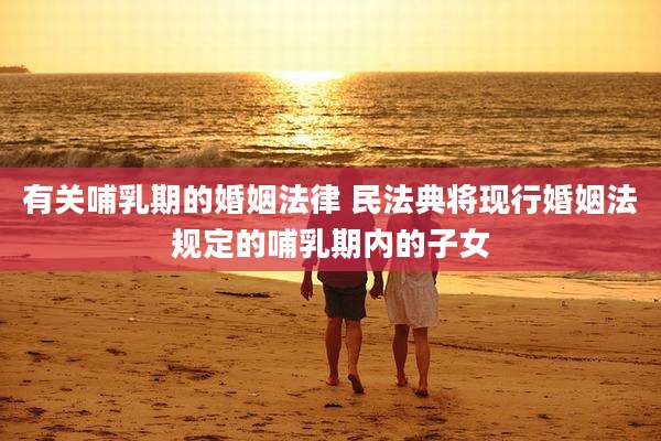 有关哺乳期的婚姻法律 民法典将现行婚姻法规定的哺乳期内的子女