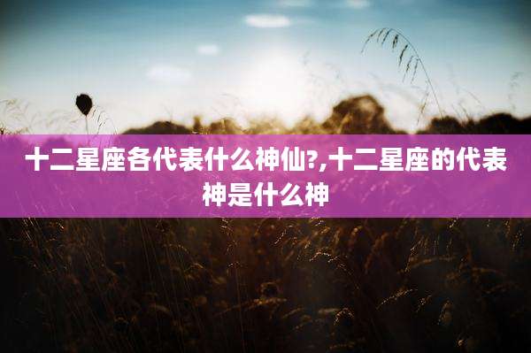 十二星座各代表什么神仙?,十二星座的代表神是什么神