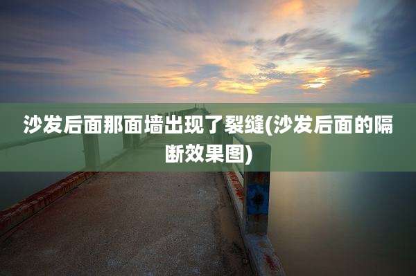 沙发后面那面墙出现了裂缝(沙发后面的隔断效果图)