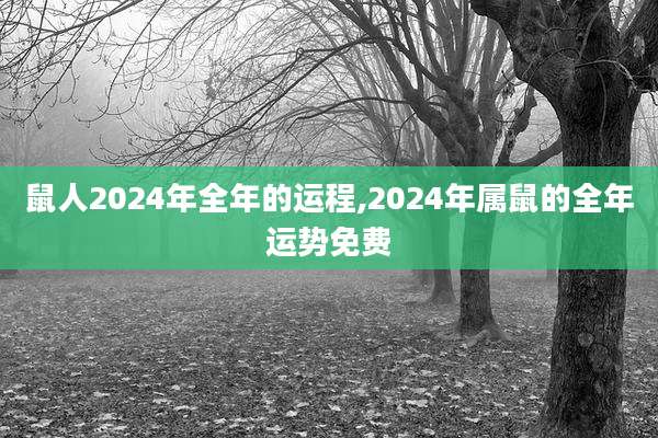 鼠人2024年全年的运程,2024年属鼠的全年运势免费