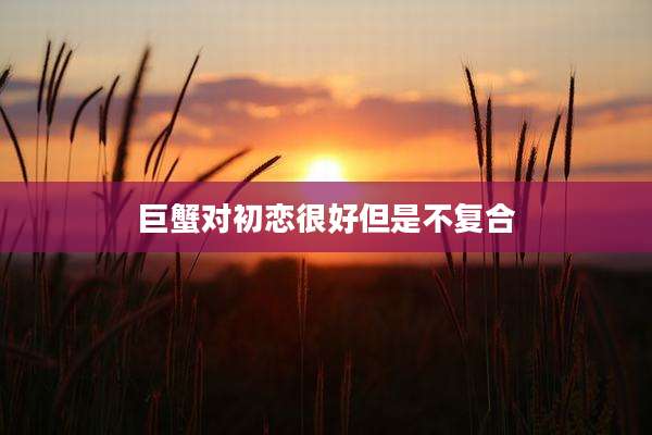 巨蟹对初恋很好但是不复合