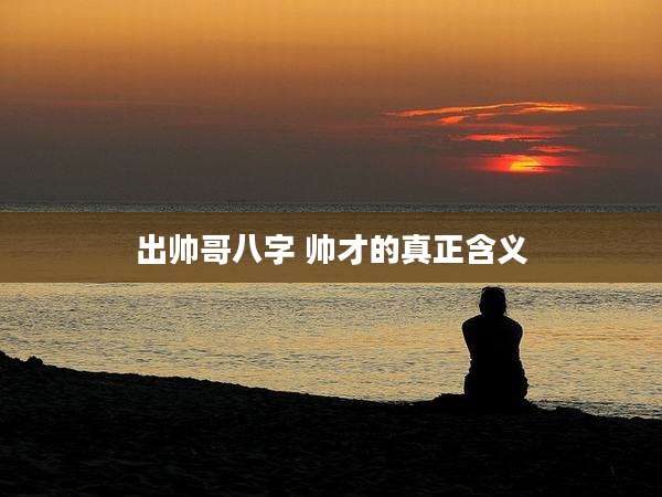 出帅哥八字 帅才的真正含义