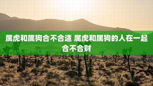 属虎和属狗合不合适 属虎和属狗的人在一起合不合财
