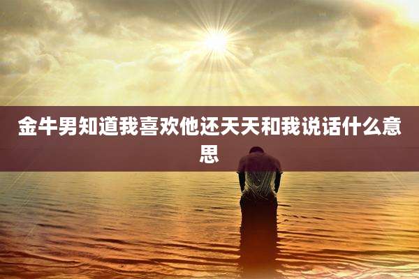 金牛男知道我喜欢他还天天和我说话什么意思