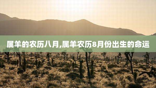 属羊的农历八月,属羊农历8月份出生的命运