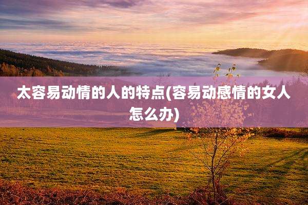 太容易动情的人的特点(容易动感情的女人怎么办)