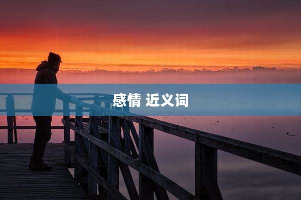 感情 近义词