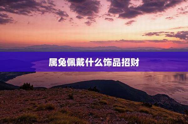 属兔佩戴什么饰品招财