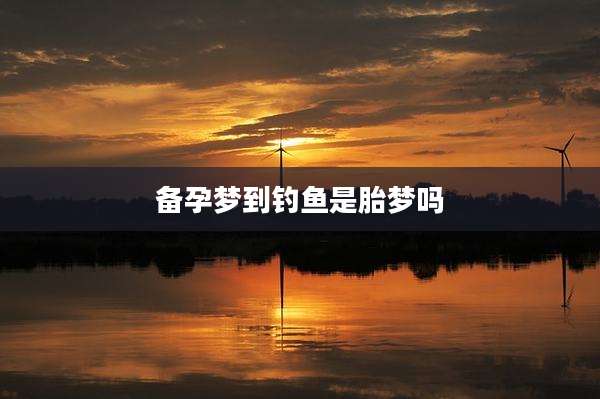 备孕梦到钓鱼是胎梦吗