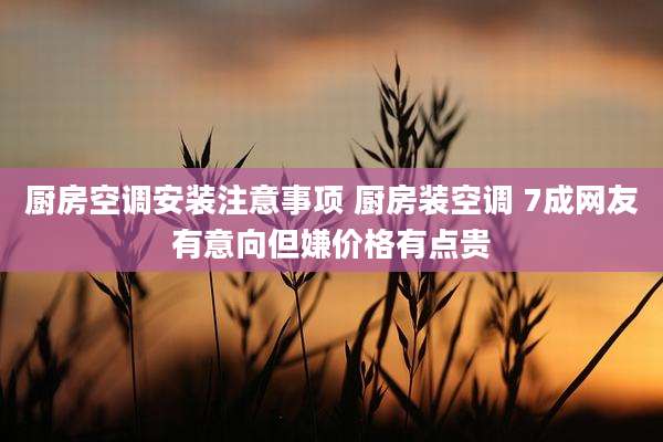 厨房空调安装注意事项 厨房装空调 7成网友有意向但嫌价格有点贵