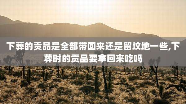 下葬的贡品是全部带回来还是留坟地一些,下葬时的贡品要拿回来吃吗