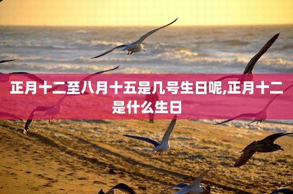 正月十二至八月十五是几号生日呢,正月十二是什么生日