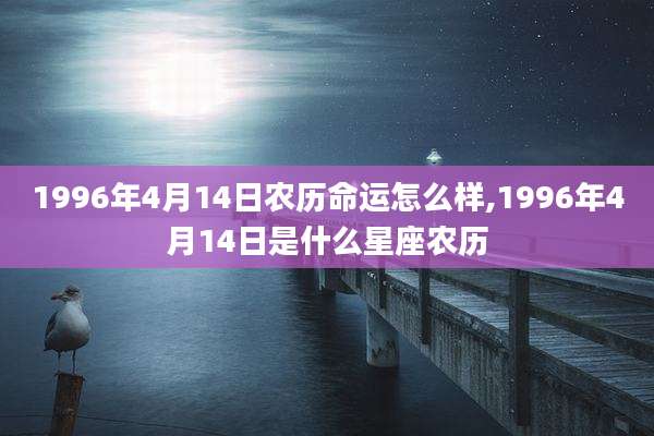 1996年4月14日农历命运怎么样,1996年4月14日是什么星座农历