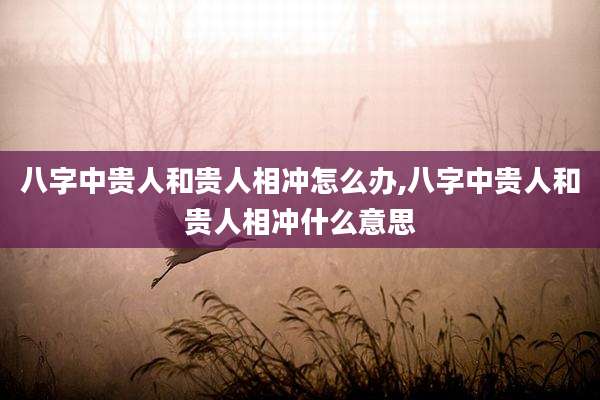 八字中贵人和贵人相冲怎么办,八字中贵人和贵人相冲什么意思
