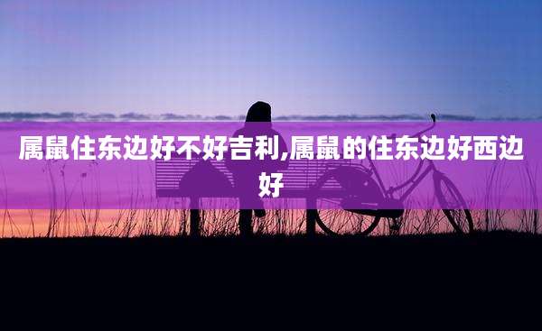 属鼠住东边好不好吉利,属鼠的住东边好西边好