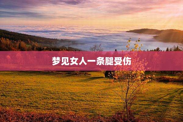 梦见女人一条腿受伤