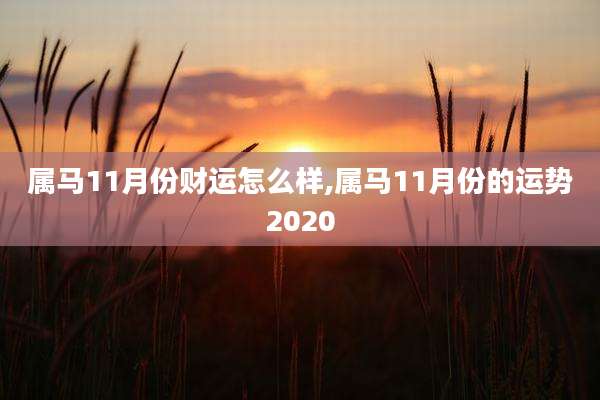 属马11月份财运怎么样,属马11月份的运势2020