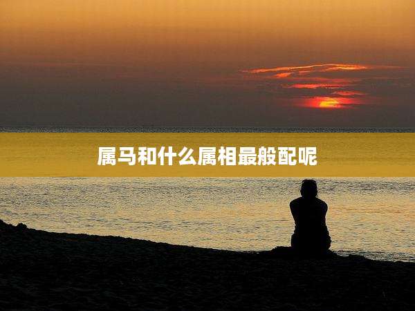 属马和什么属相最般配呢